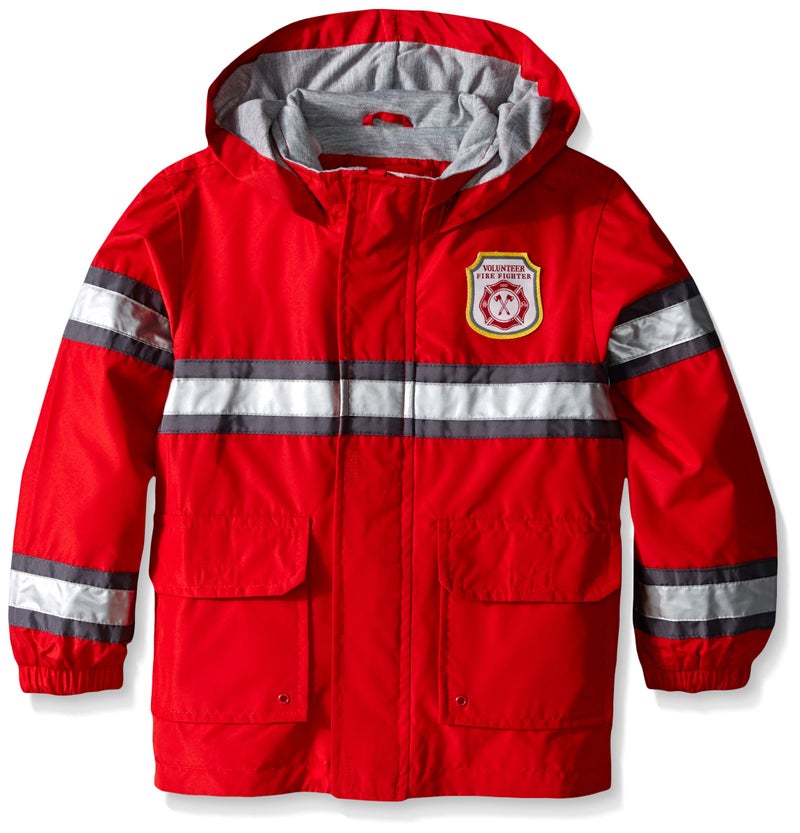 Carter's Boys' Little Raincoat Fireman Slicker, Red, 7 - Image 1